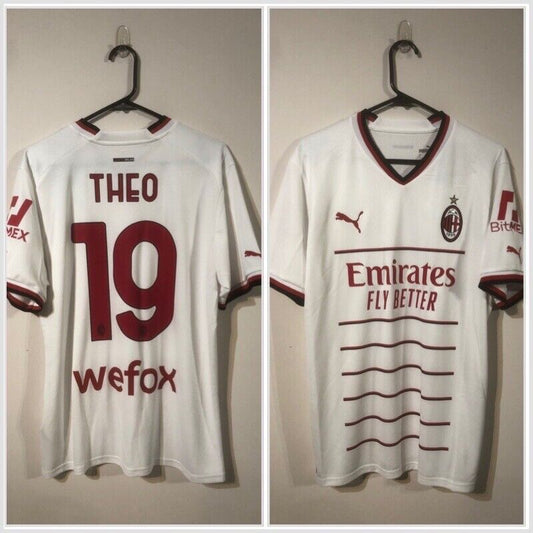 Theo #19 AC Milan Large 2022/23 Away Football Shirt Jersey Puma BNWT