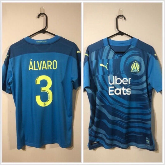 Alvaro #3 Olympique Marseille 2020/21 Medium 3rd Shirt Puma Excellent Condition