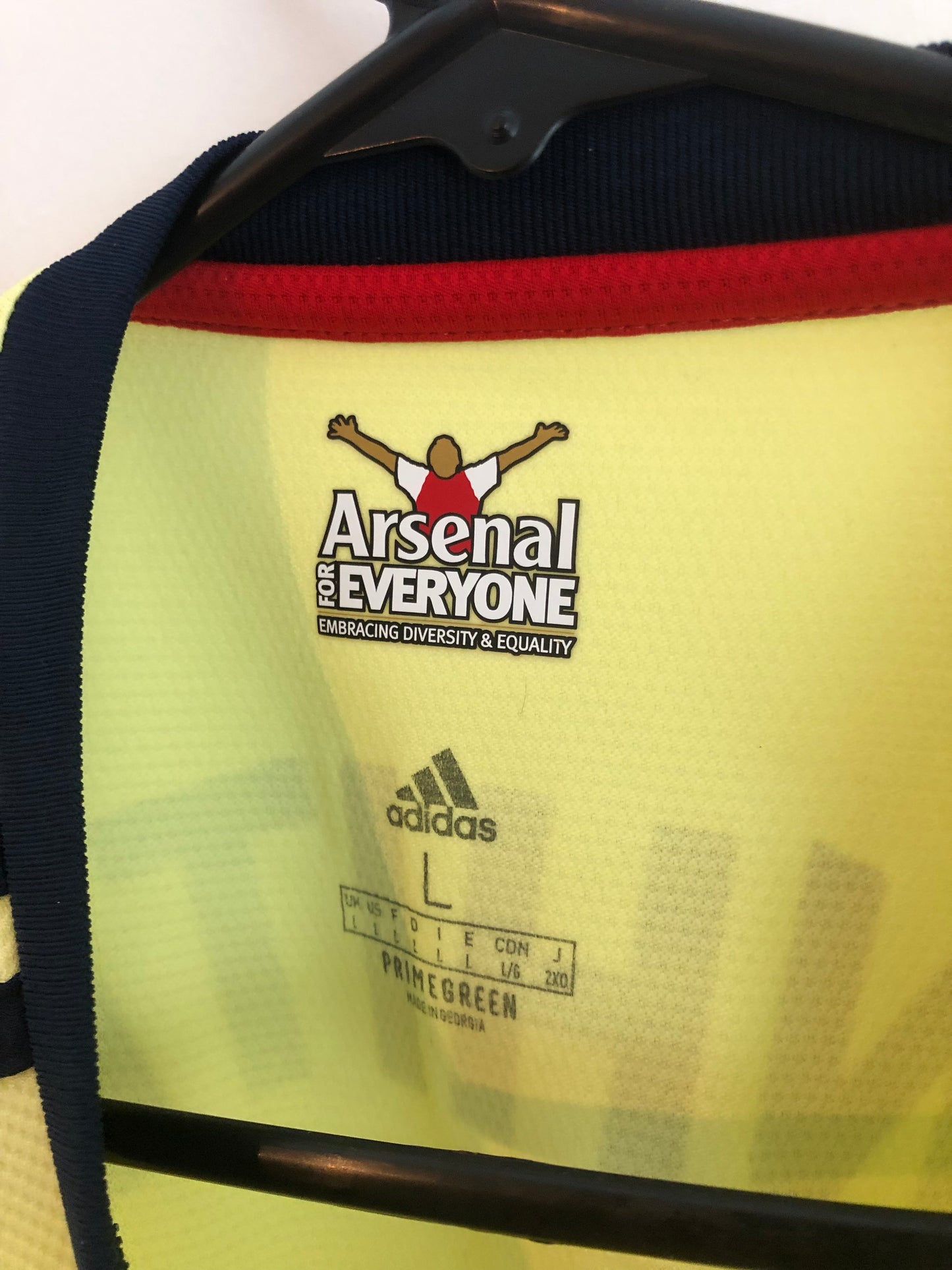White #4 Arsenal Away 2021/22 Large Shirt Adidas Excellent Condition GM0218