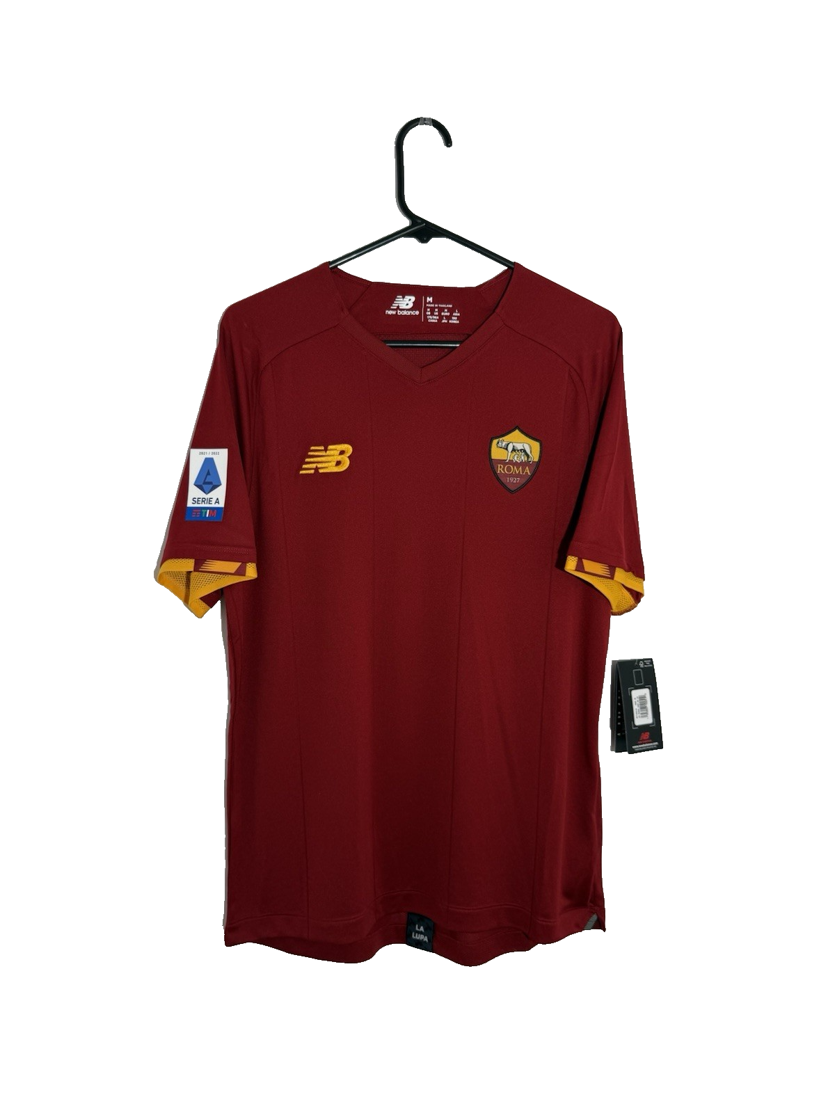 AS Roma Zaniolo #22 2021/22 Home Medium Shirt New Balance BNWT MT130210