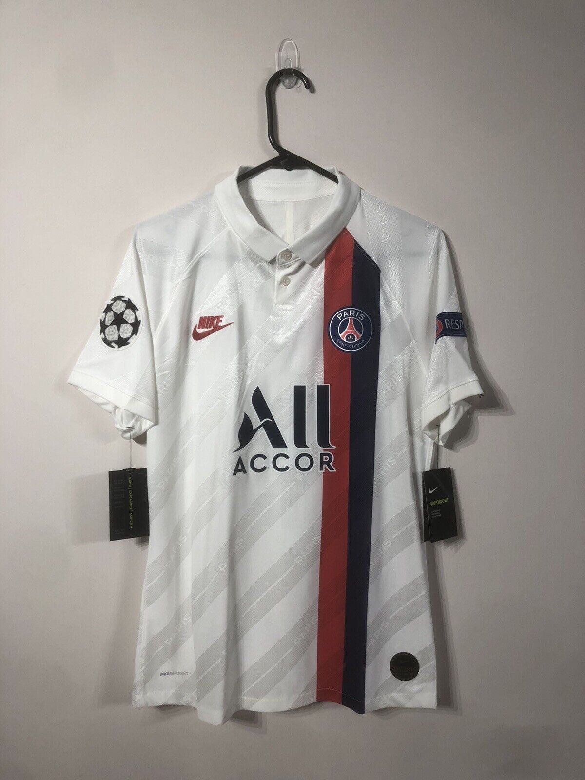 Veratti #6 Paris St Germain BNWT 2019/20 CL Medium 3rd Vaporknit Shirt Nike