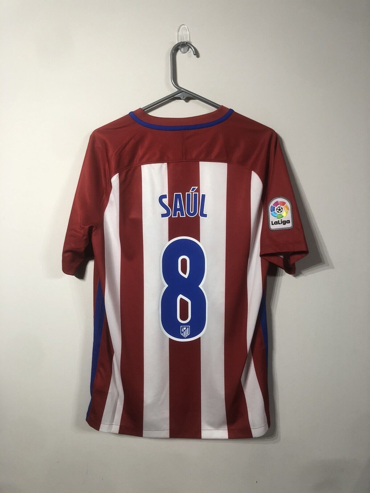 Saul #8 Atletico Madrid 2016/17 Medium Home Shirt Jersey Nike BNWT 808308-649
