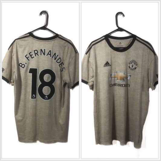 B Fernandes 18 Manchester United 2019 20 Away Xl Very Good Condition Ed7388