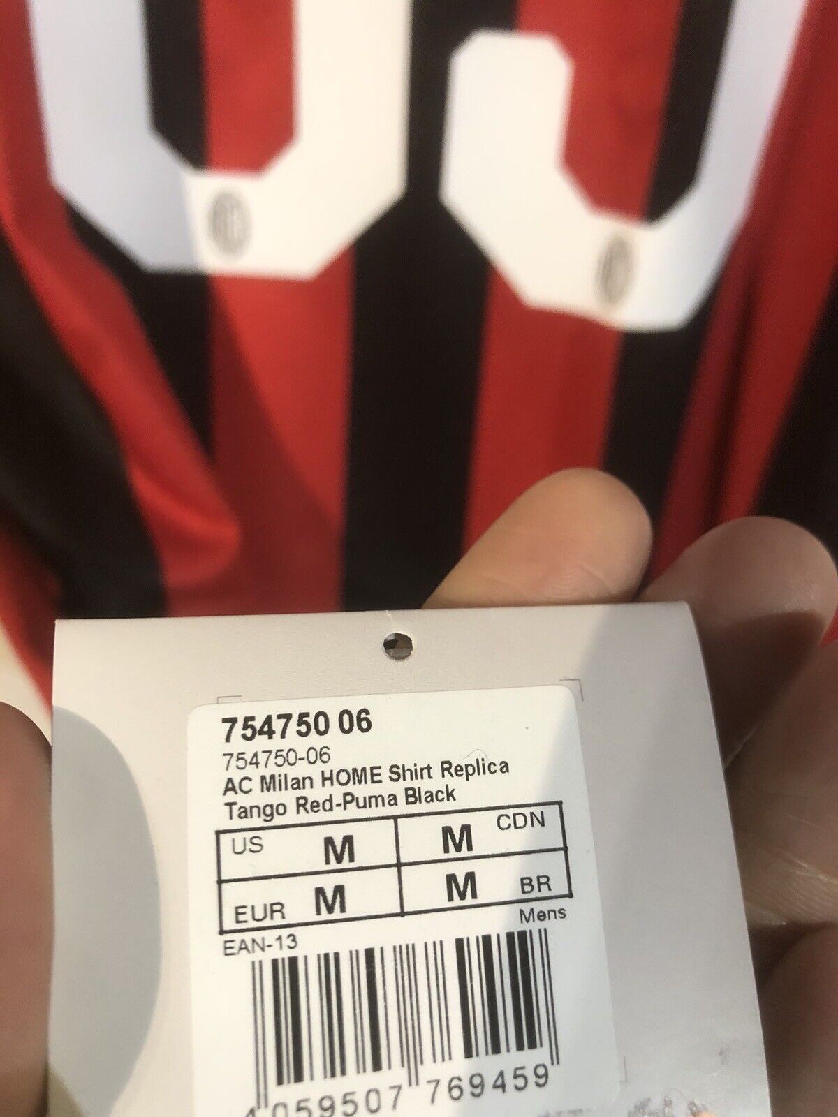 Cutrone #63 AC Milan 2018/19 Medium Home Football Shirt Jersey Trikot Puma BNWT