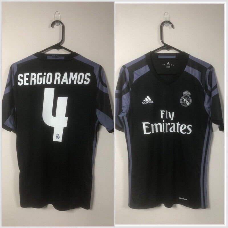 Sergio Ramos #4 2016/17 Real Madrid Small 3rd Shirt Excellent Condition