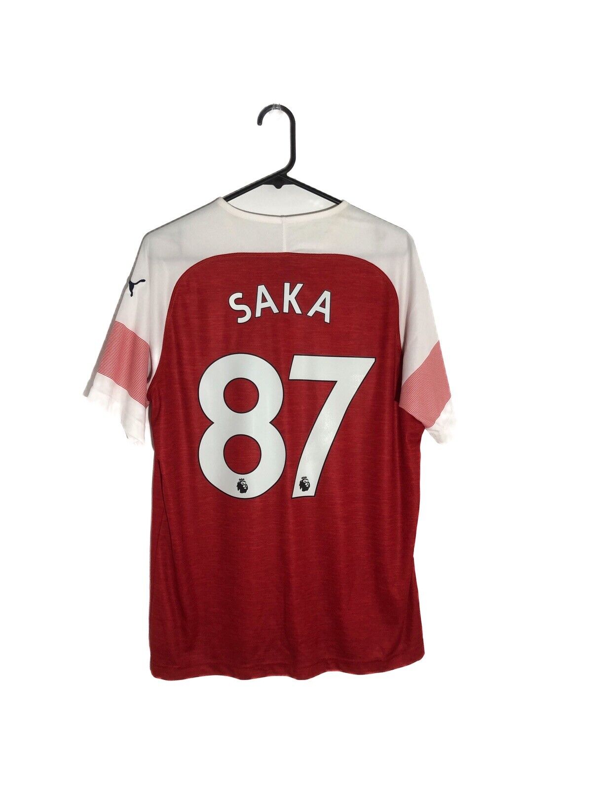 Saka #87 Arsenal 2018/19 Large Home Shirt Puma Excellent Condition 753209-12