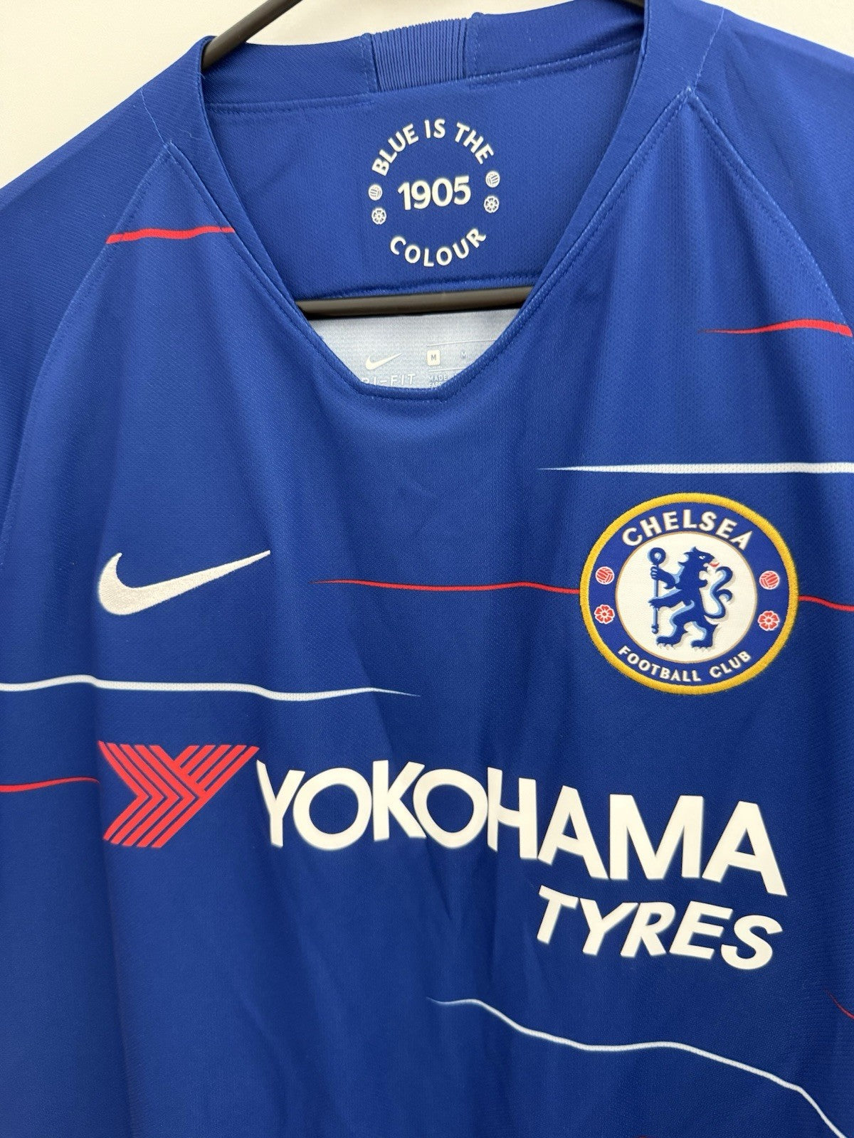 Chelsea Hazard #10 2018/19 Home Medium Shirt Nike Excellent Condition 919009-496
