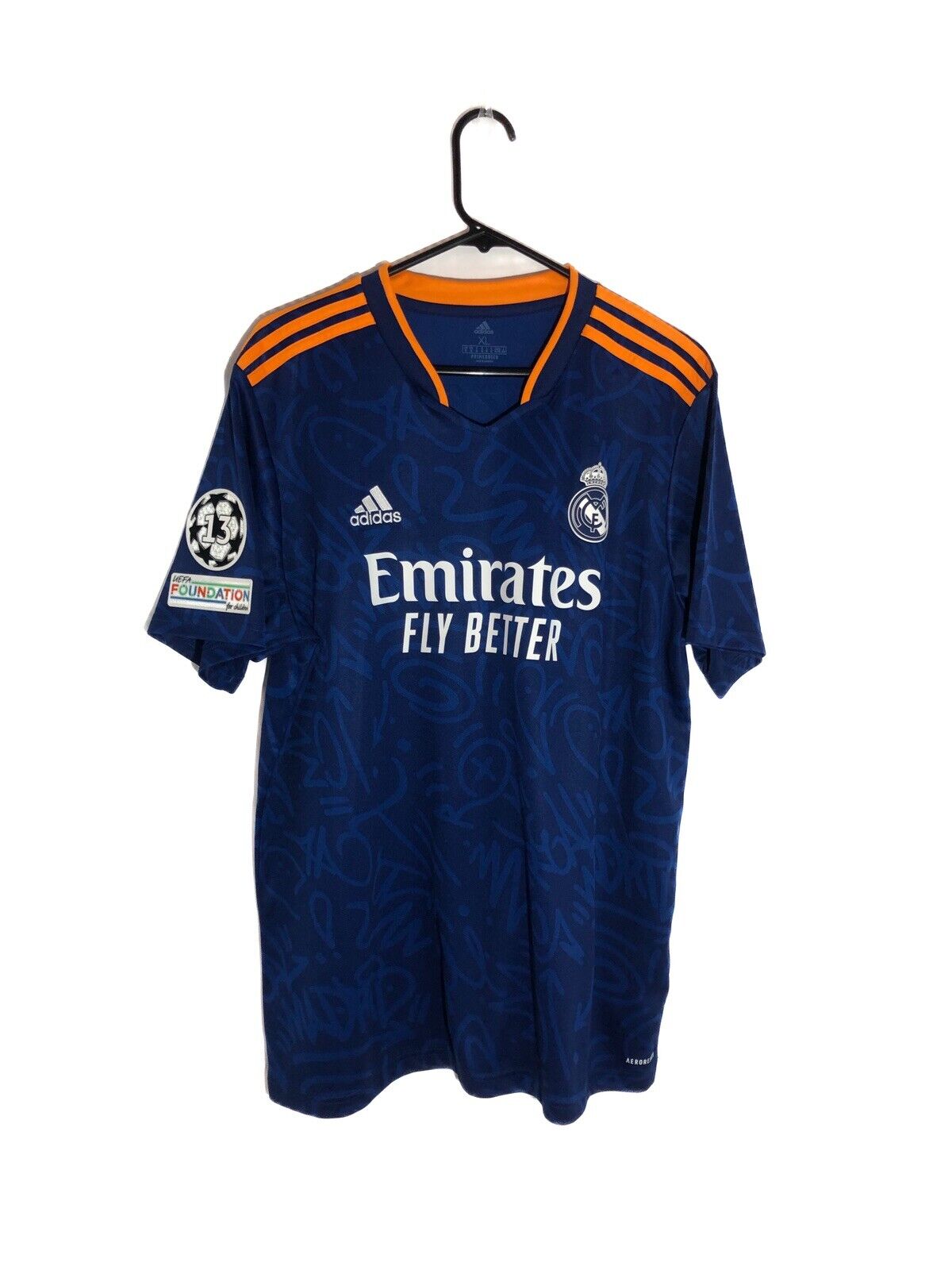 Benzema #9 Real Madrid 2021/22 XL Away Shirt Excellent Condition H40942
