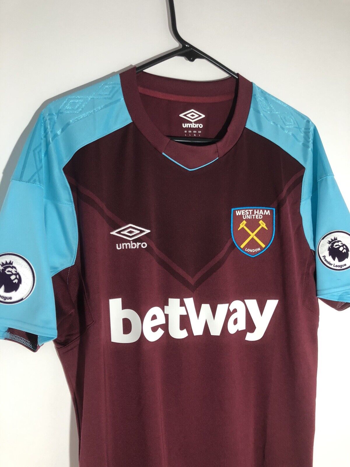 Chicharito 17 West Ham United 2017 18 Large Home Shirt Umbro Excellent Condition