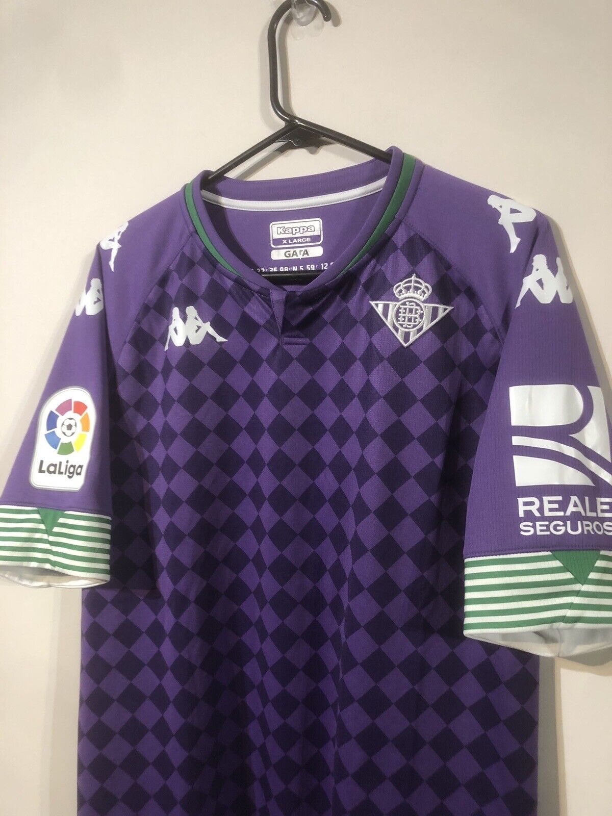 Fekir #8 Real Betis X-Large Kappa Kombat 2020/21 Away Football Shirt