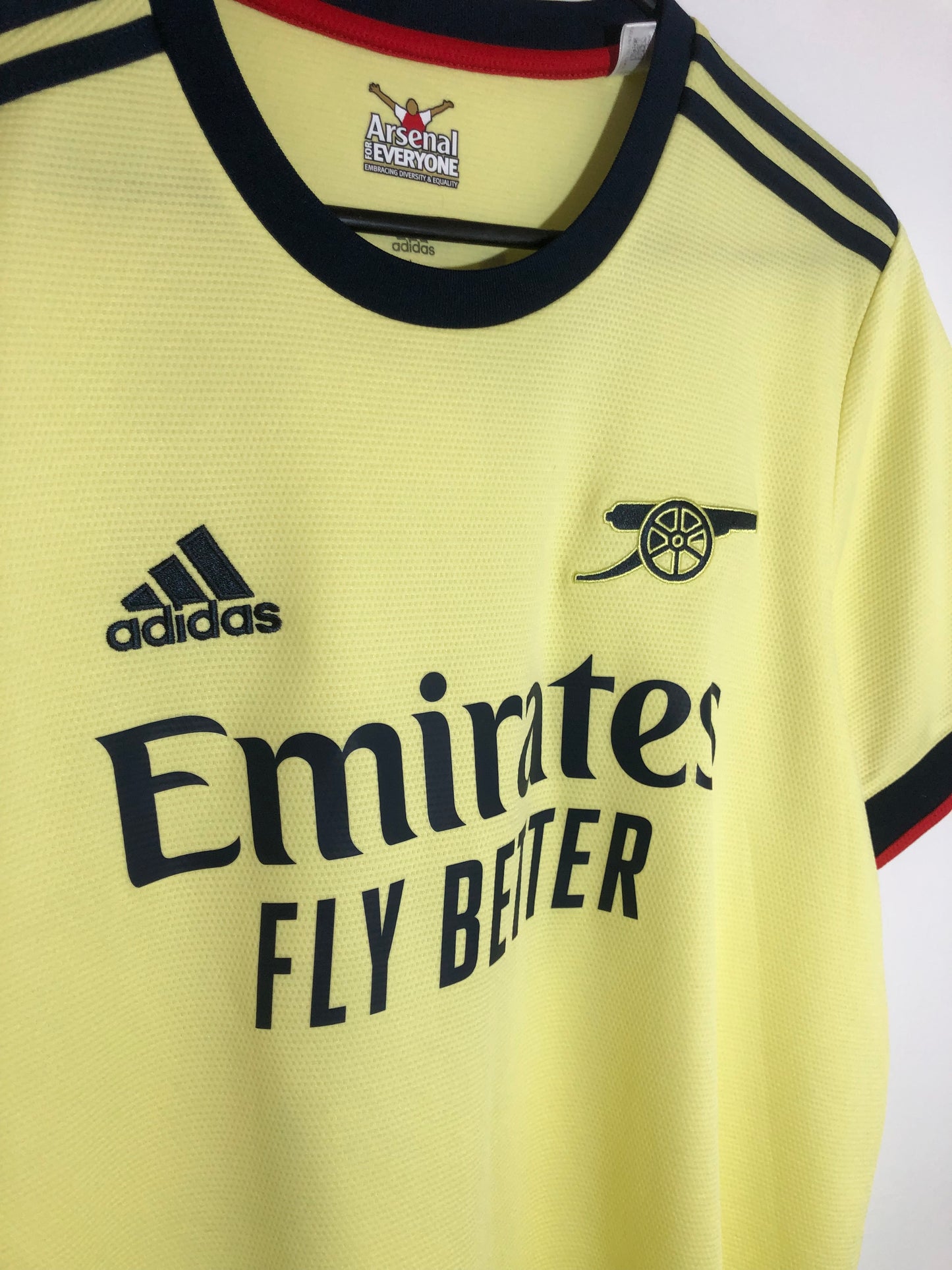 White #4 Arsenal Away 2021/22 Large Shirt Adidas Excellent Condition GM0218