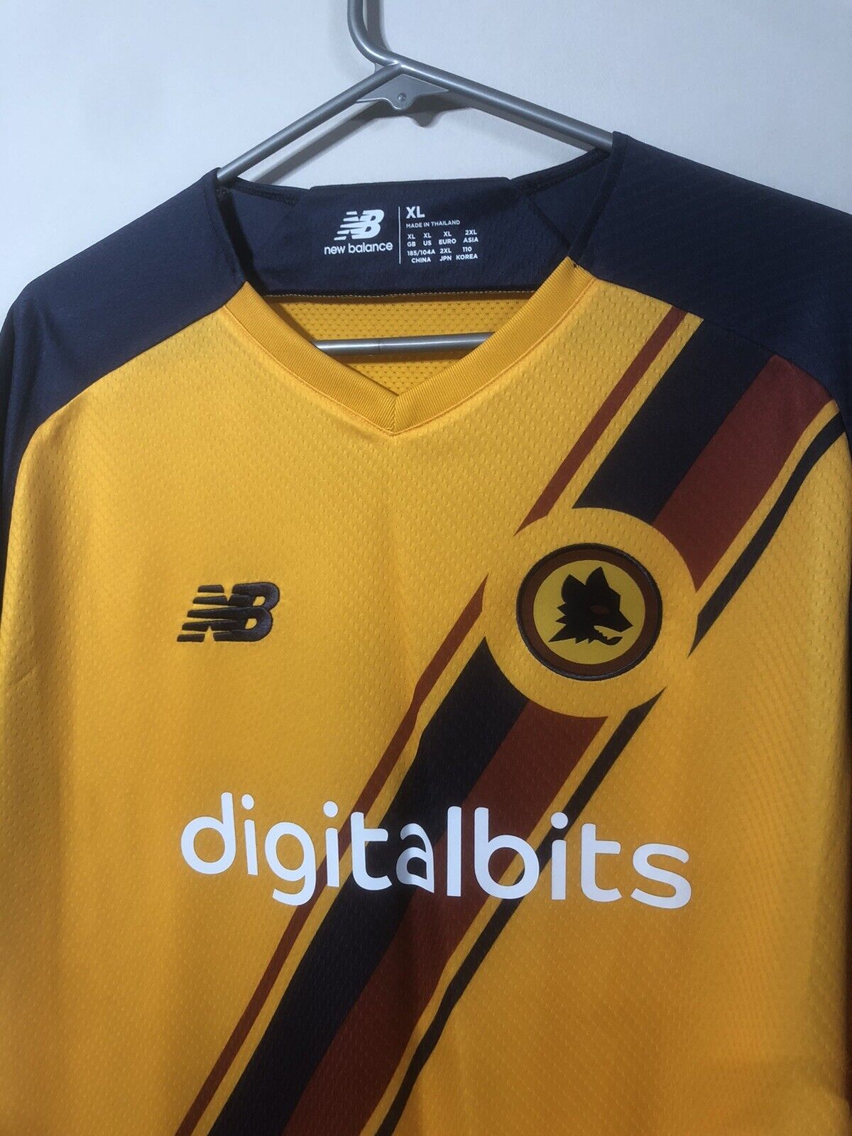 Abraham #9 AS Roma 3rd 2021/22 X-Large Football Shirt New Balance BNWT