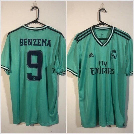 Benzema #9 Real Madrid 2019/20 XL 3rd Shirt Adidas Excellent Condition