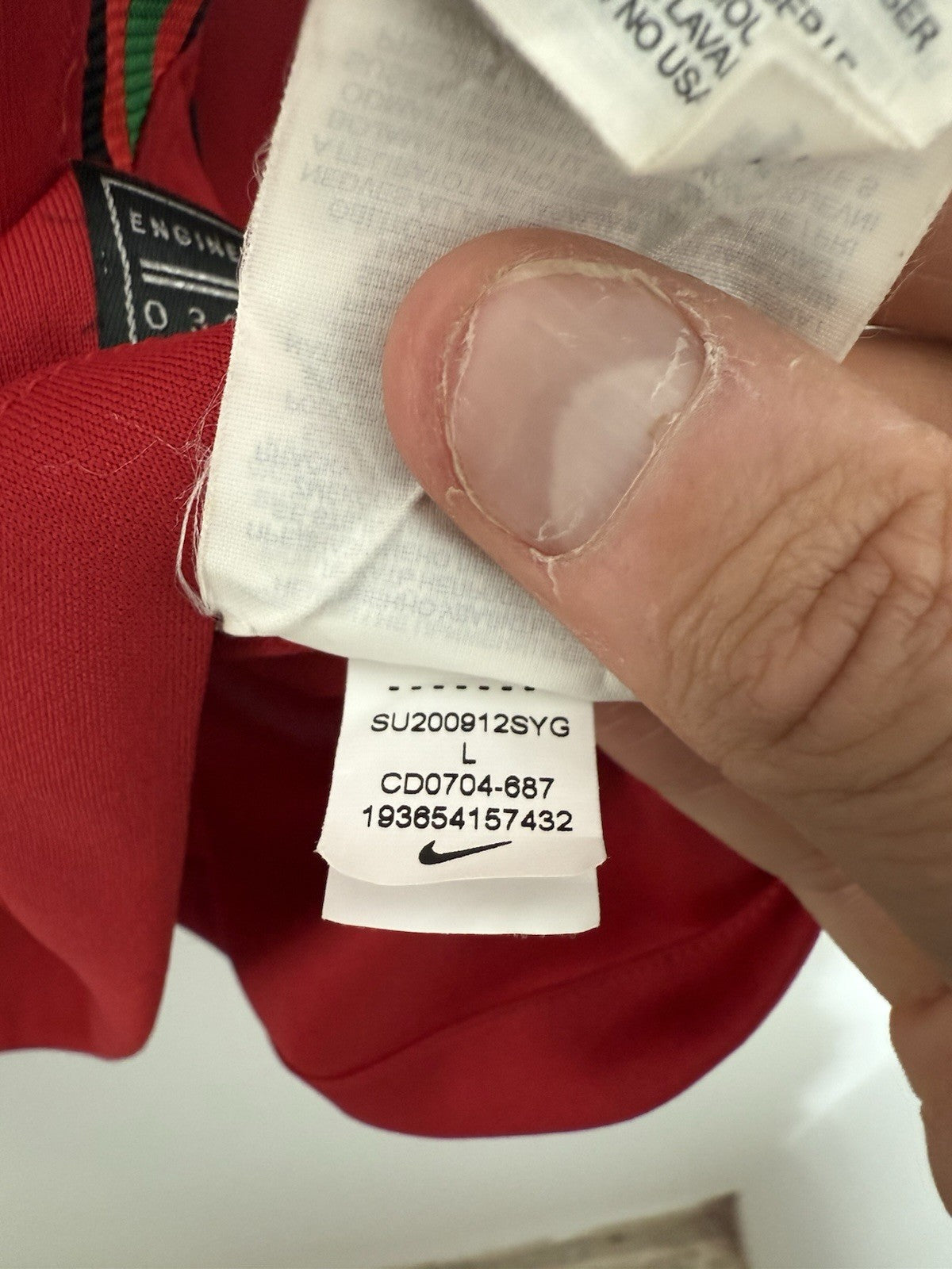 Portugal Ronaldo #7 2020 Home Large Shirt Nike Excellent Condition CD0704-687