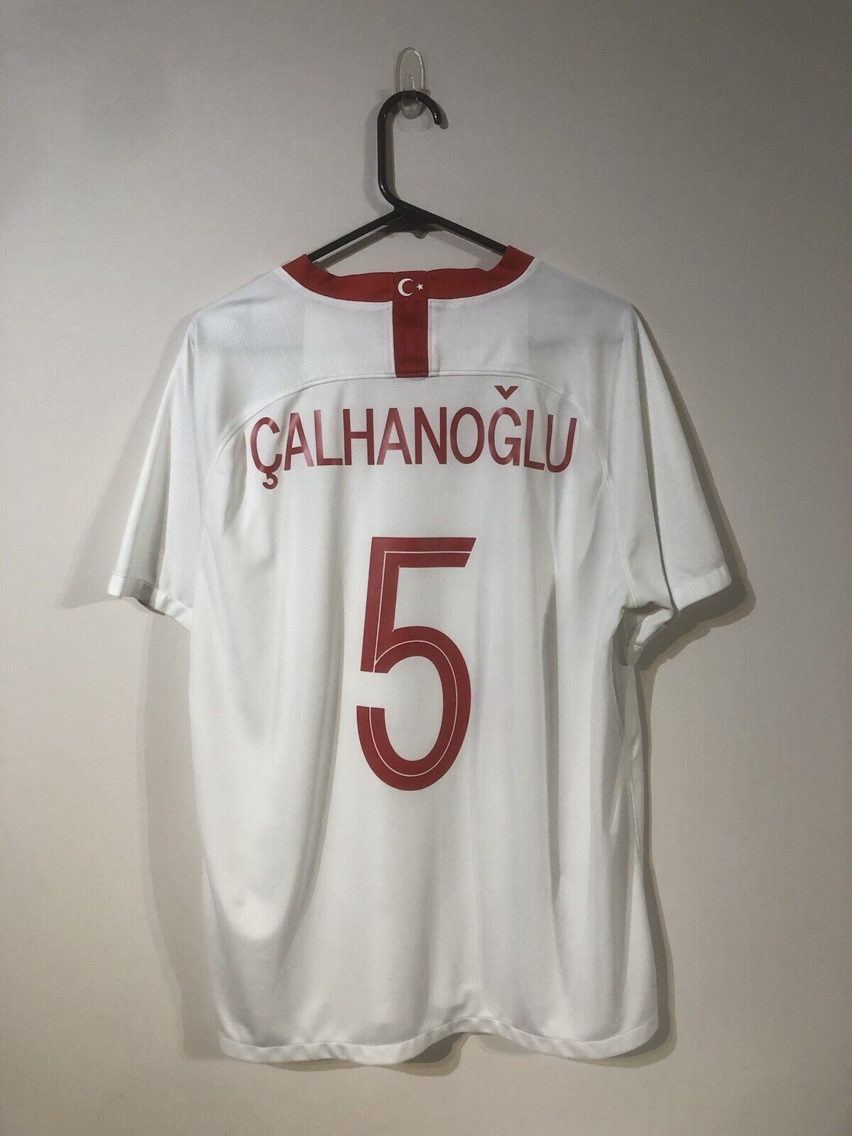 Calhanoglu #5 Turkey 2018 X-Large Away Football Shirt Nike Very Good Condition