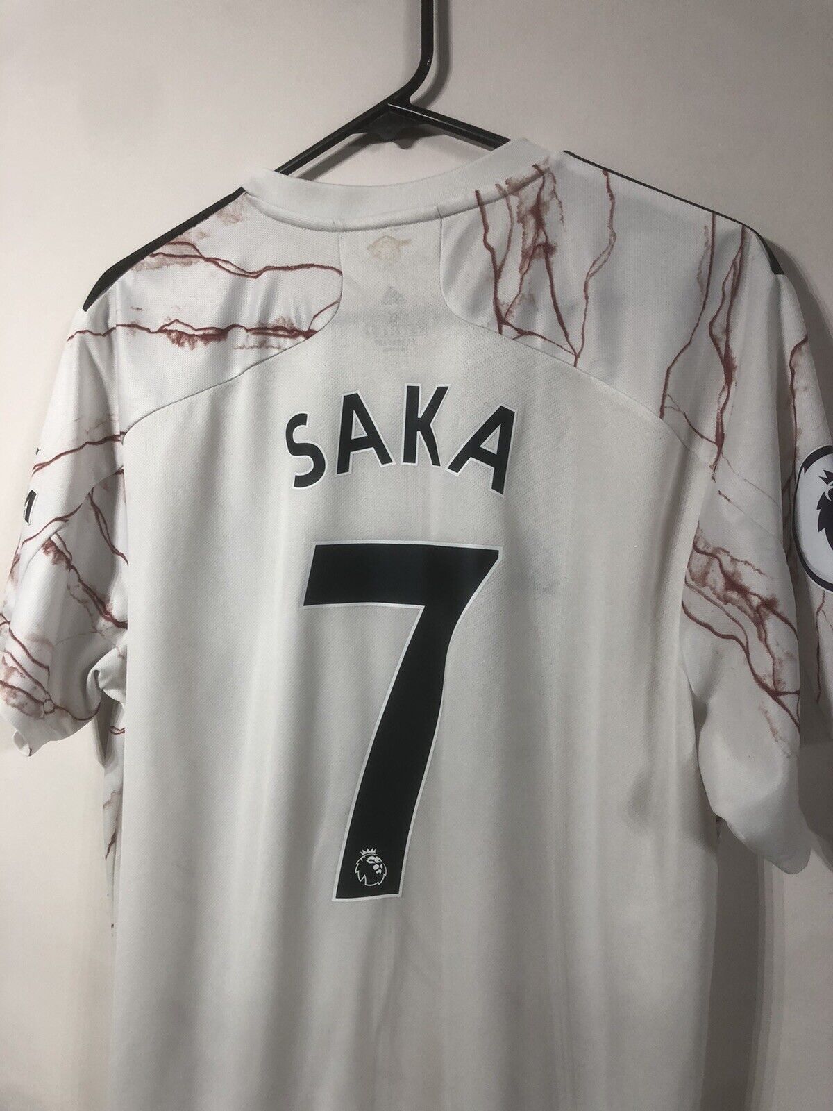 Saka #7 Arsenal 2020/21 XL Away Shirt Adidas Excellent Condition EH5815