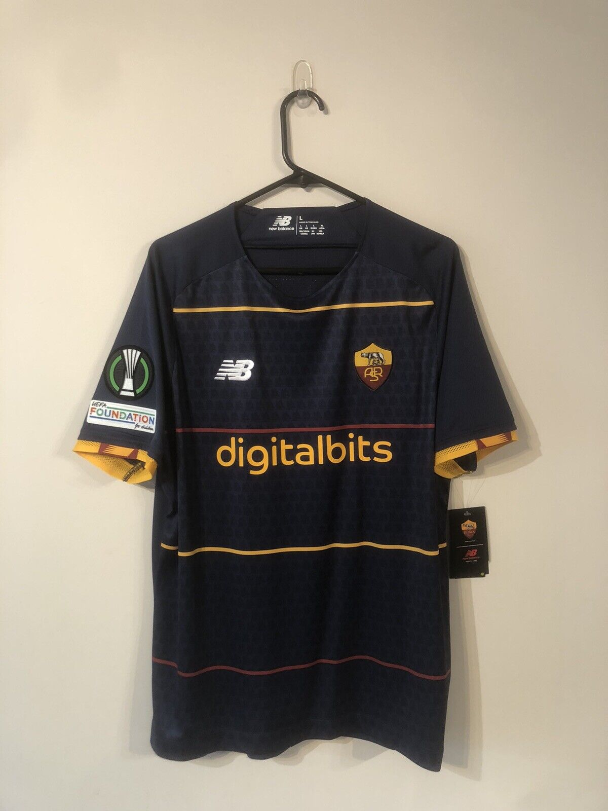 Spinazzola #37 AS Roma 4th 2021/22 Large Football Shirt New Balance BNWT