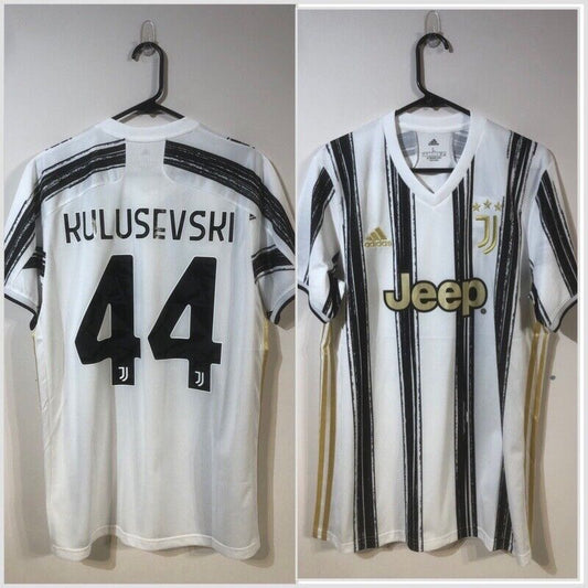 Kulusevski #44 Juventus 2020/21 Large Home Football Shirt Adidas BNWT