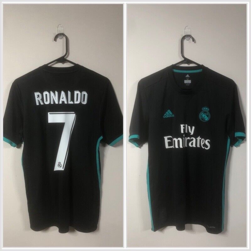 Ronaldo #7 Real Madrid 2017/18 Away Medium Shirt Adidas Excellent Condition
