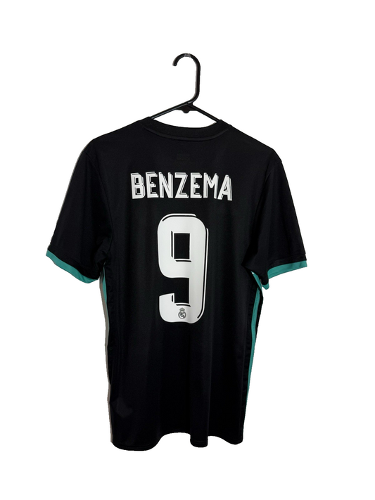 Real Madrid Benzema #9 2017/18 Medium Away Shirt Excellent Condition BR3543