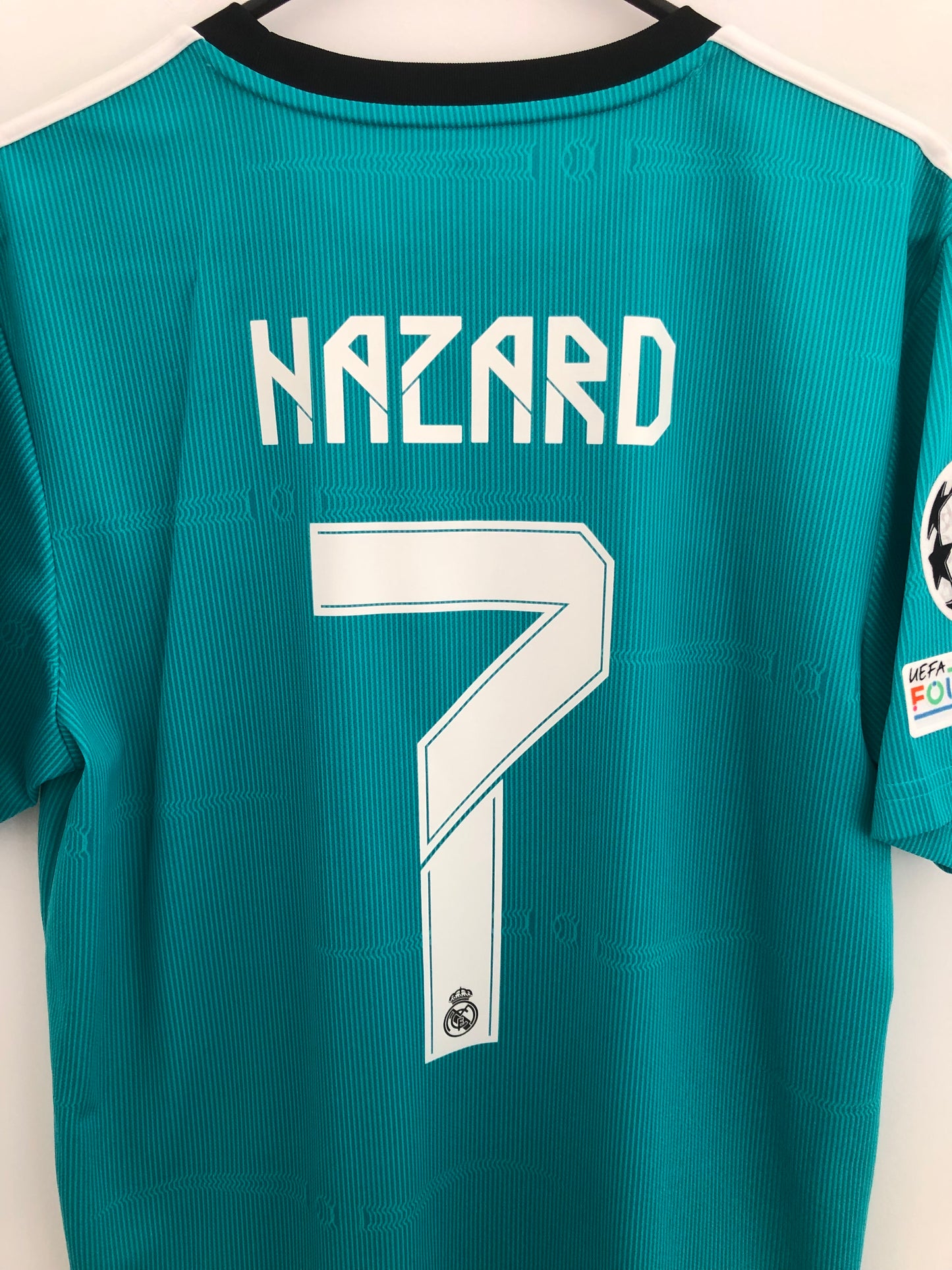 Hazard #7 Real Madrid 2021/22 Medium CL 3rd Shirt Excellent Condition H40951
