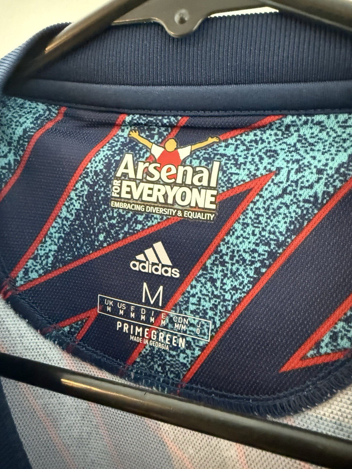 Arsenal Saka #7 2021/22 Medium Euro 3rd Shirt Adidas Excellent Condition GM0213