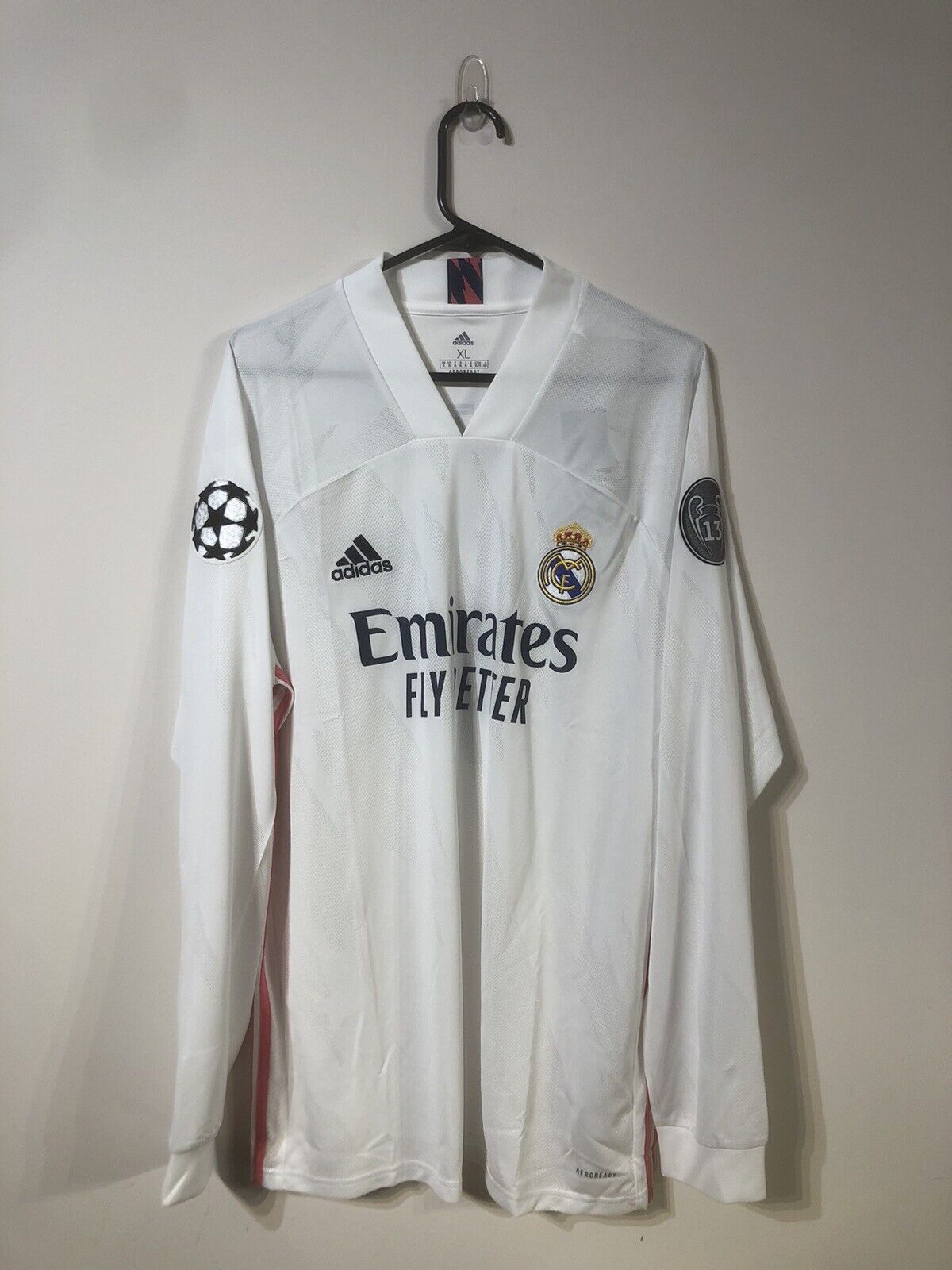Benzema #9 Real Madrid 2020/21 X-Large L/S Home Football Shirt Jersey BNWT