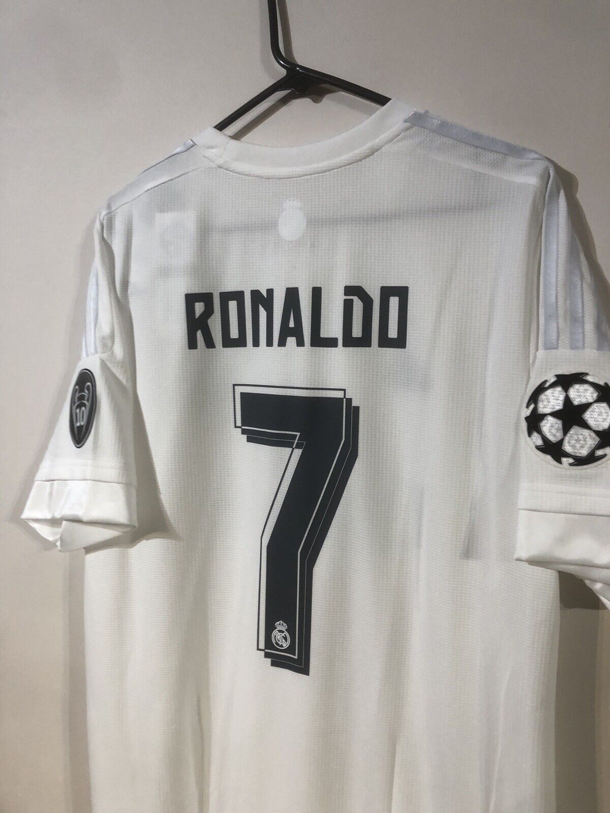 Ronaldo #7 BNWT Real Madrid 2015/16 X-Large Champions League Final Home Shirt