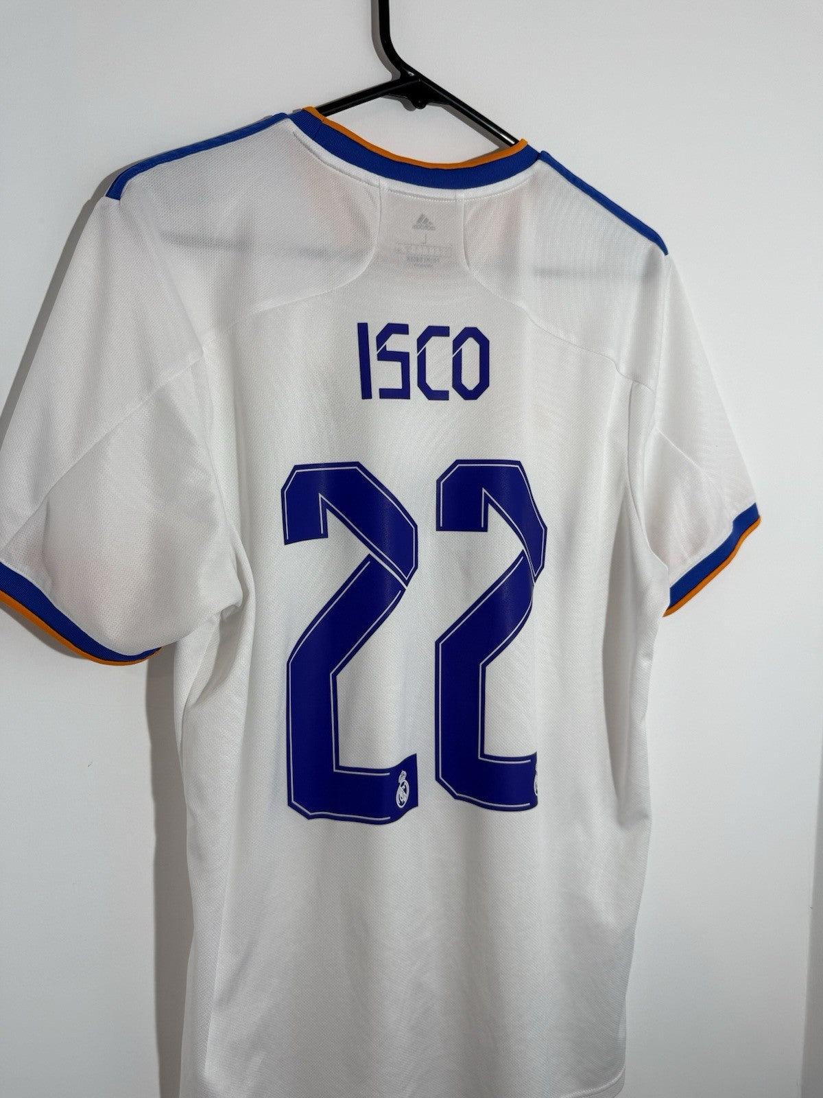 Real Madrid Isco #22 2021/22 Large Home Shirt Adidas Excellent Condition GQ1359