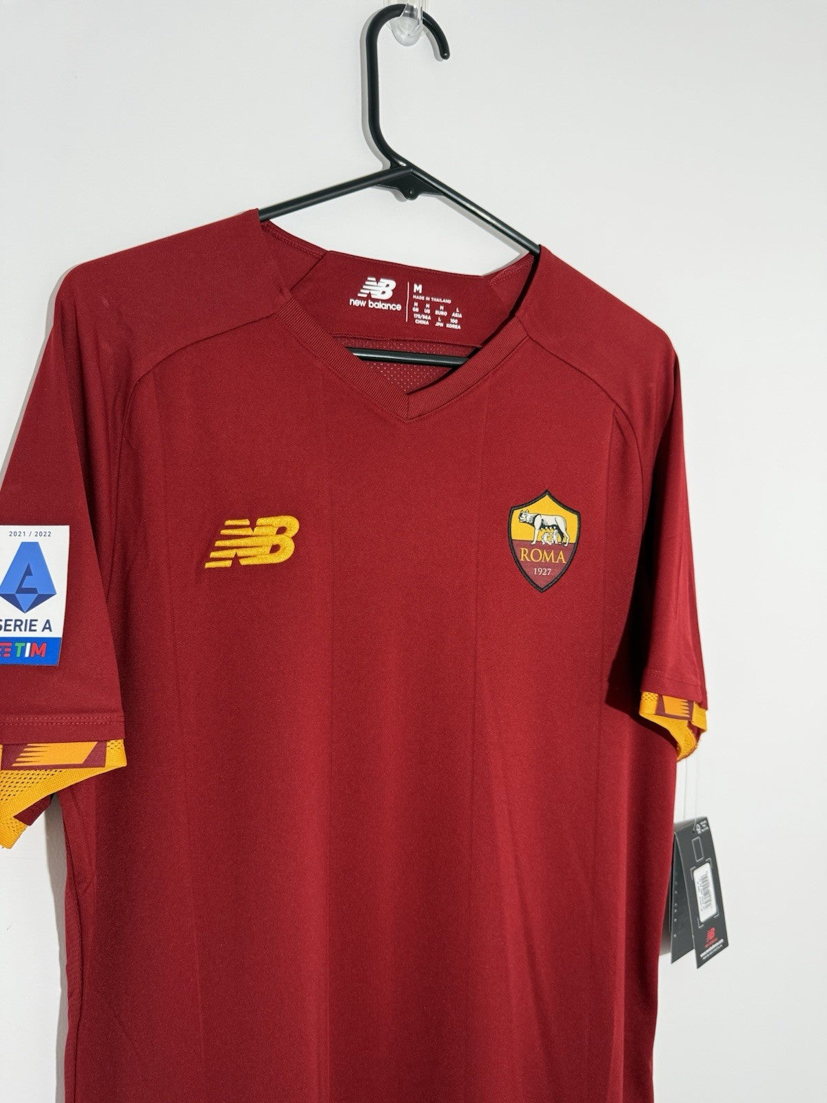 AS Roma Zaniolo #22 2021/22 Home Medium Shirt New Balance BNWT MT130210