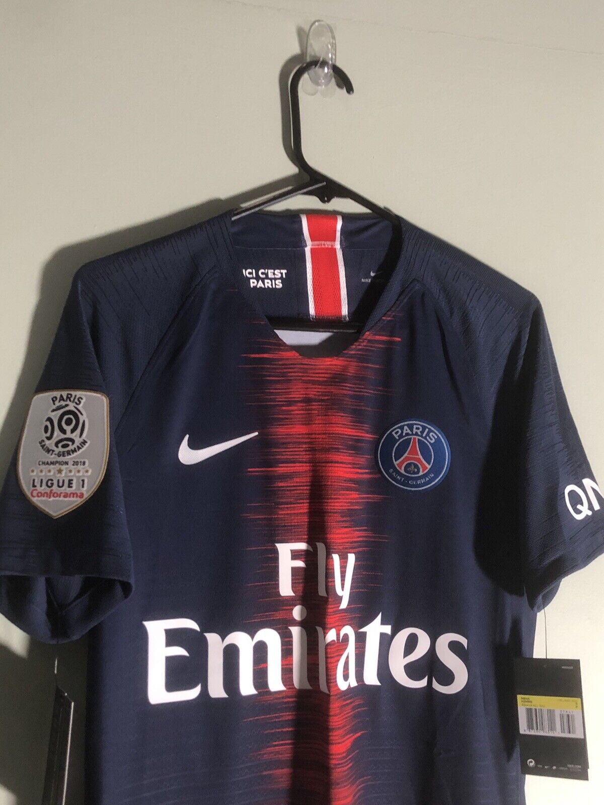 Veratti #6 Paris St Germain 2018/19 Small Vapor Home Football Shirt Nike Mint