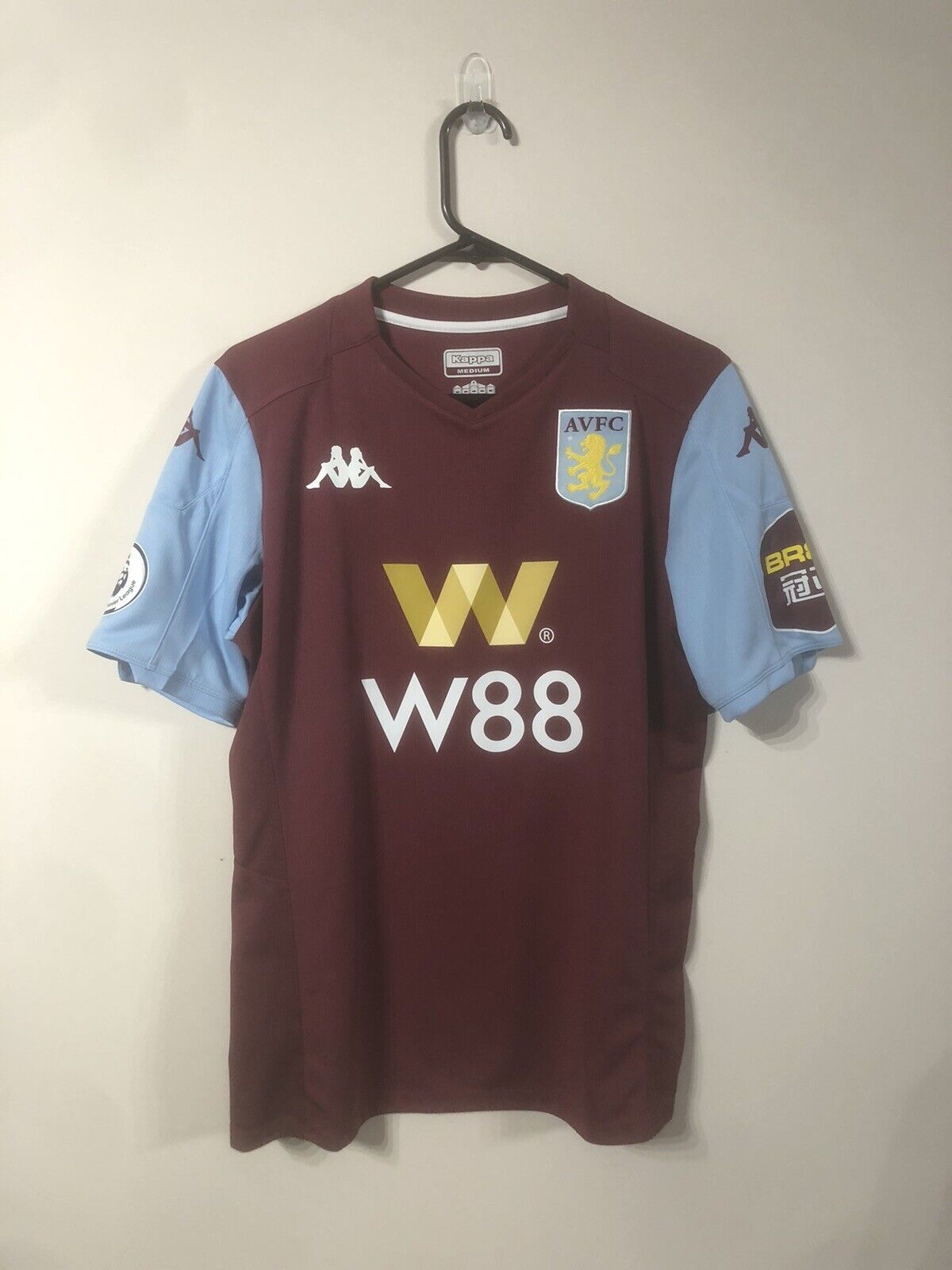 Konsa 15 Aston Villa 2019 20 Medium Home Shirt Kappa Excellent Condition