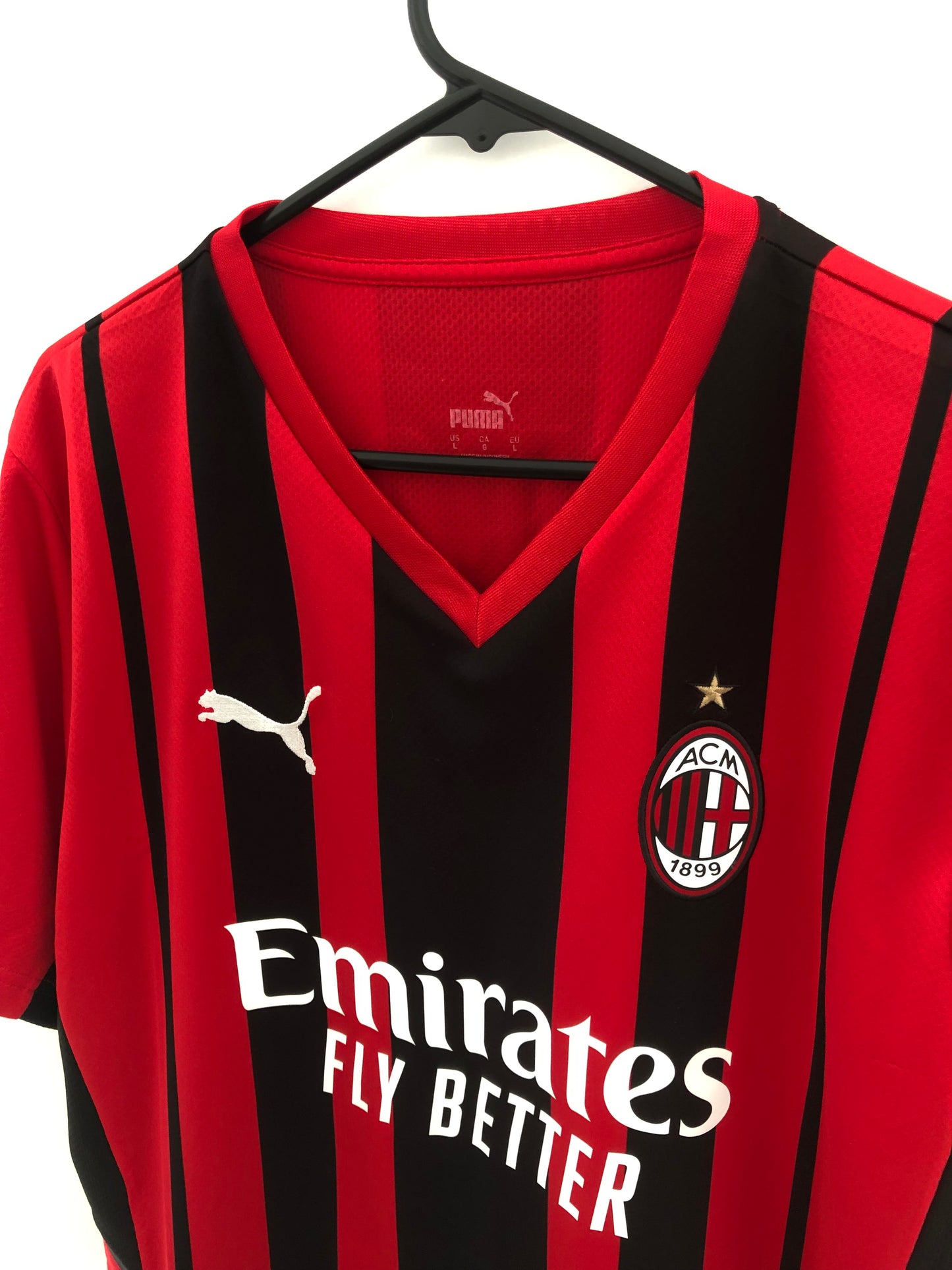 Tomori #23 AC Milan Large 2021/22 Home Shirt Puma Excellent Condition 759122-01