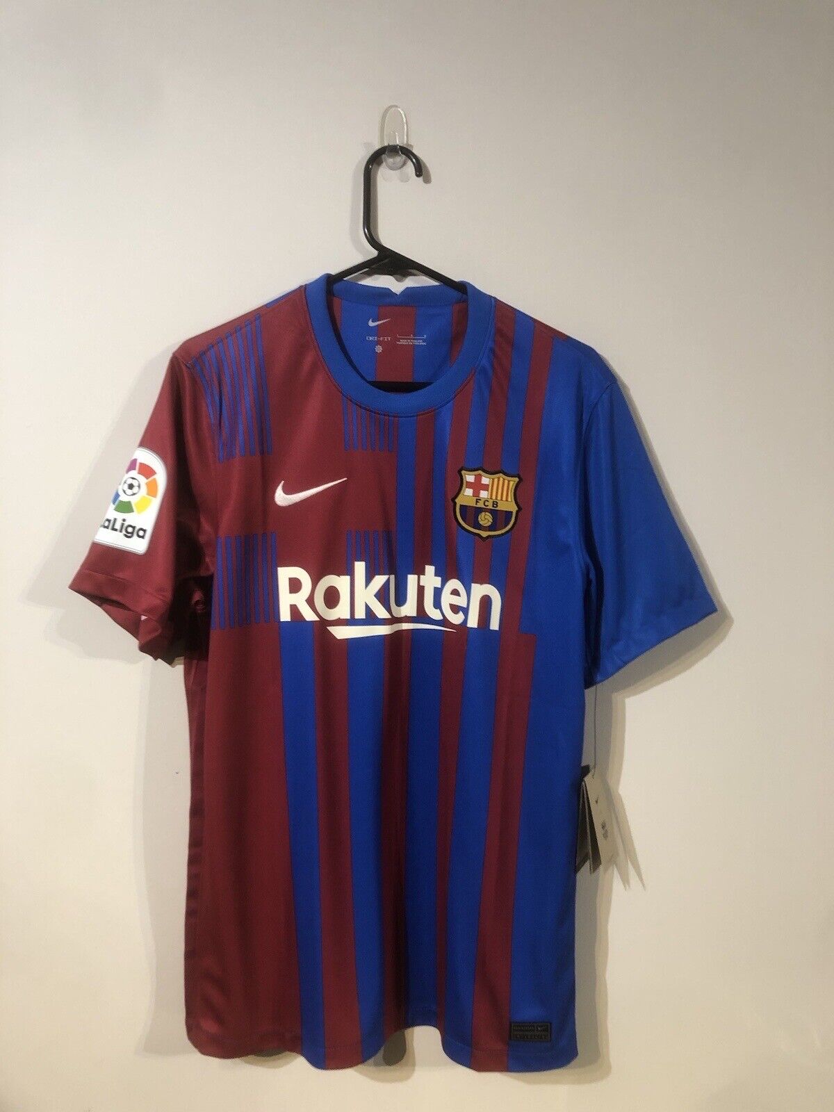 Dembele #7 Barcelona Large LFP 2021/22 Home Football Shirt Jersey Nike BNWT