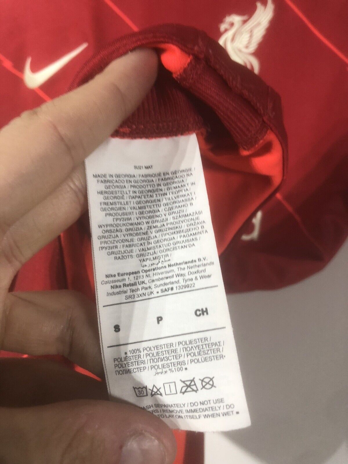 Virgil 4 Liverpool Small 2021 22 Home Shirt Nike Excellent Condition Db2560 688