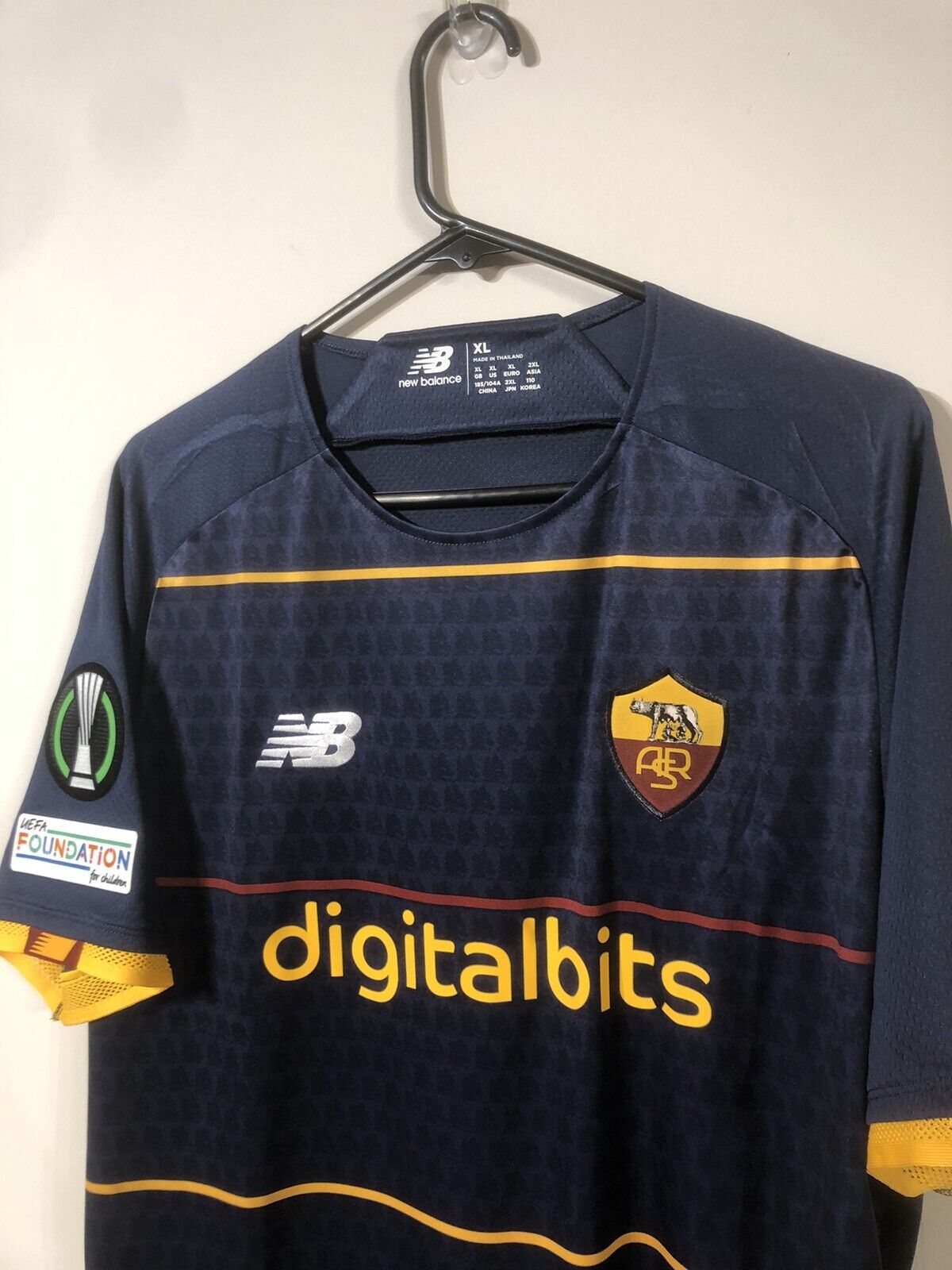 Abraham #9 AS Roma 4th 2021/22 X-Large Football Shirt New Balance BNWT