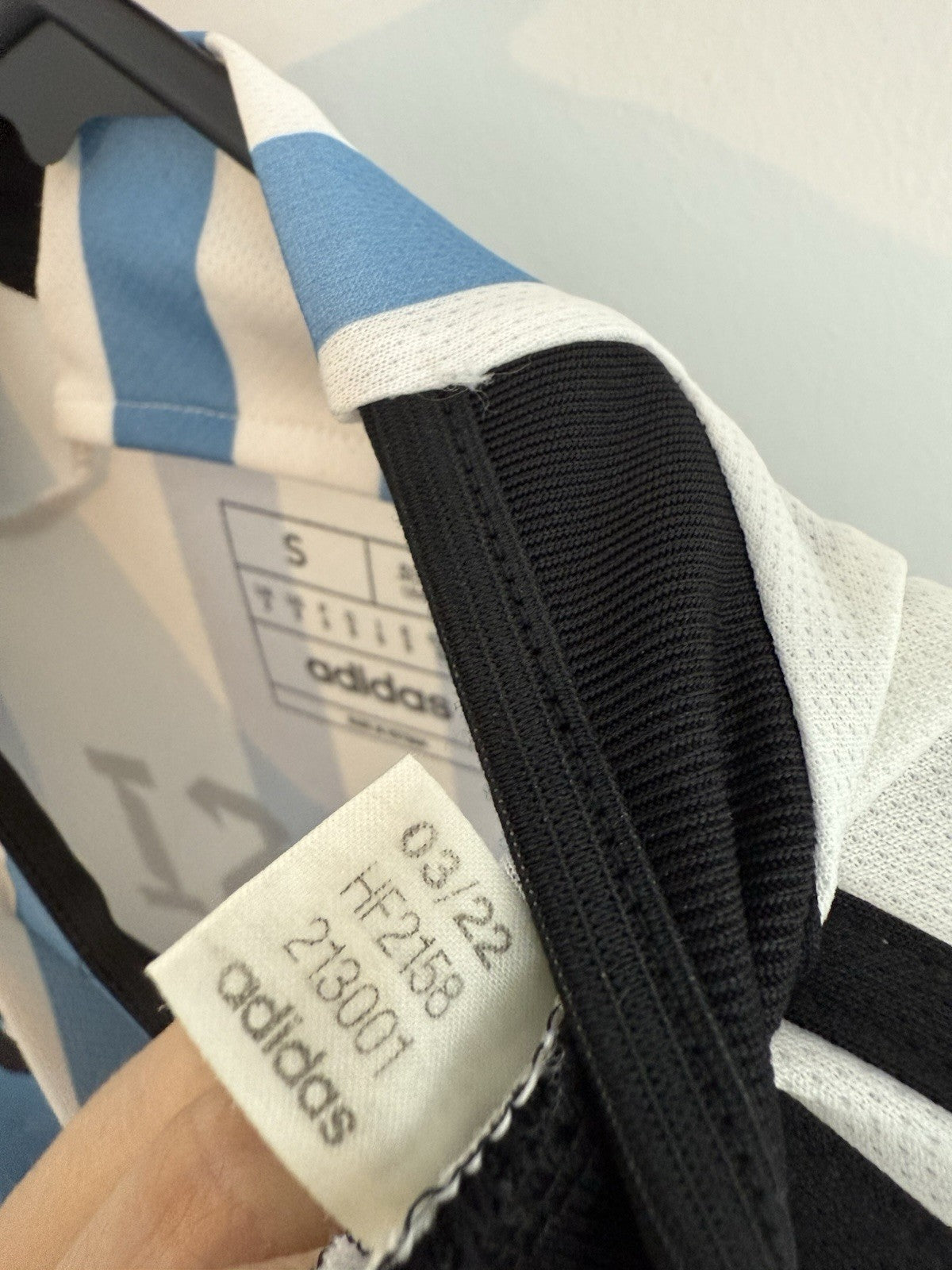 Argentina Messi #10 2022 Small Home Shirt Adidas Very Good Condition HF2158