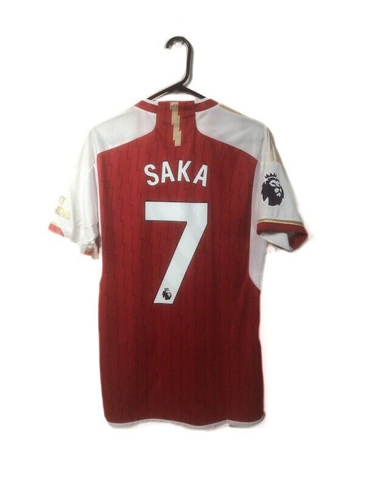 Saka #7 Arsenal 2023/24 Medium Home Shirt Adidas Excellent Condition HR6929
