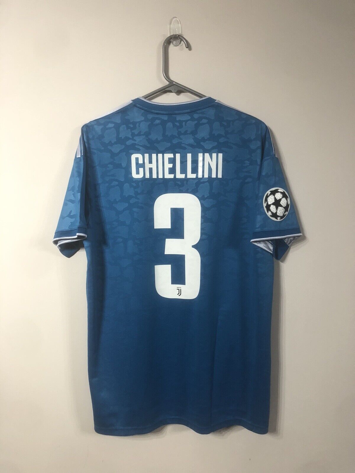 Chiellini #3 Juventus 2019/20 Large CL 3rd Football Shirt Jersey Adidas BNWT