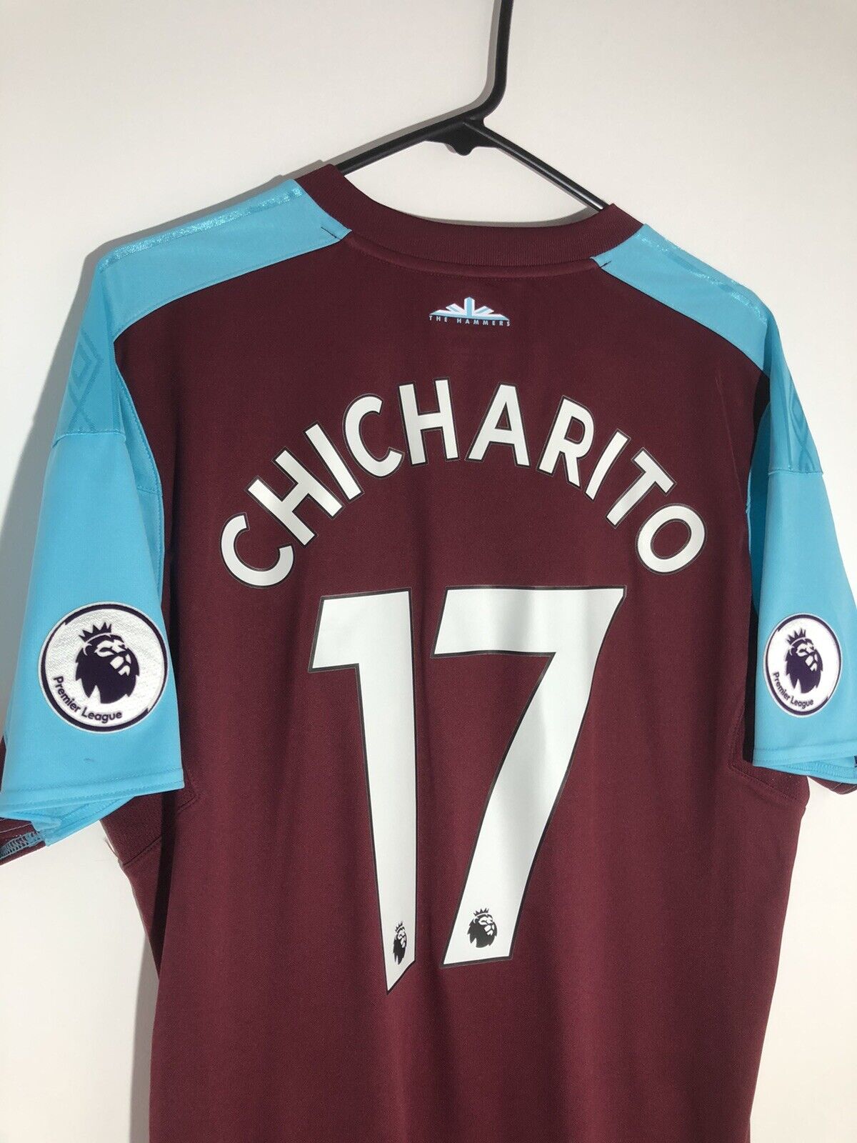 Chicharito 17 West Ham United 2017 18 Large Home Shirt Umbro Excellent Condition