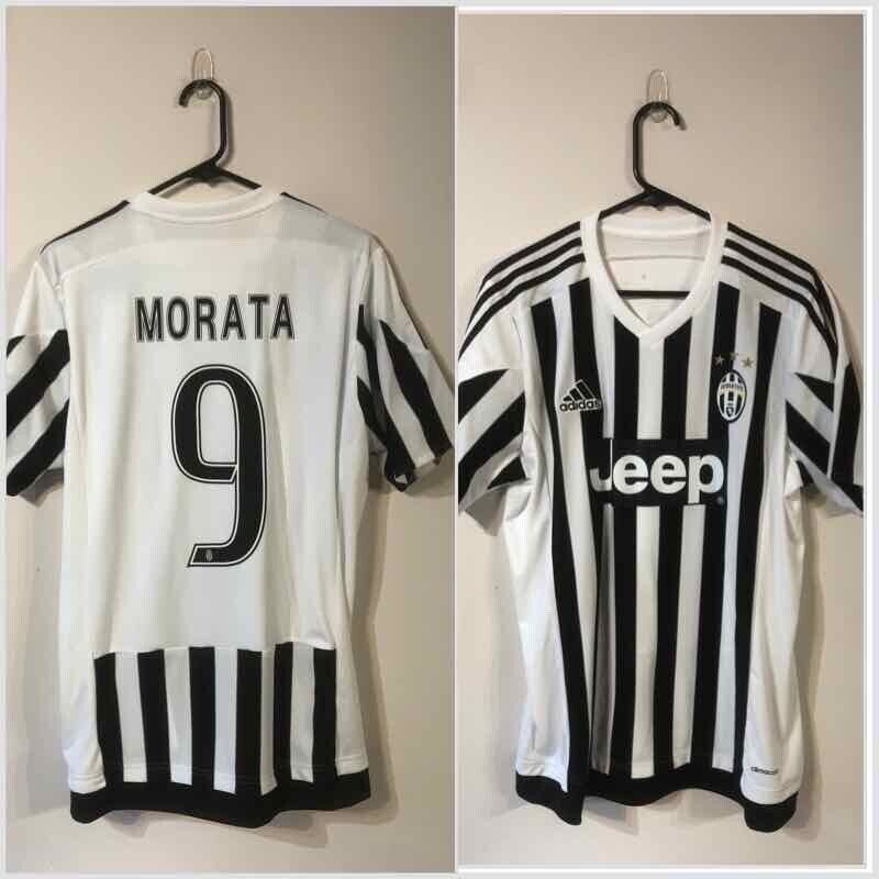 Morata #9 Juventus 2015/16 Large Home Football Shirt Jersey Adidas BNWT