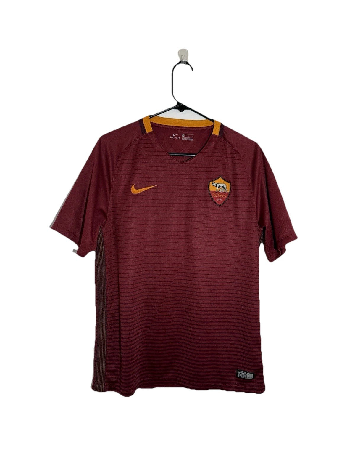 AS Roma Manolas #44 2016/17 Medium Home Shirt Excellent Condition 776967-677