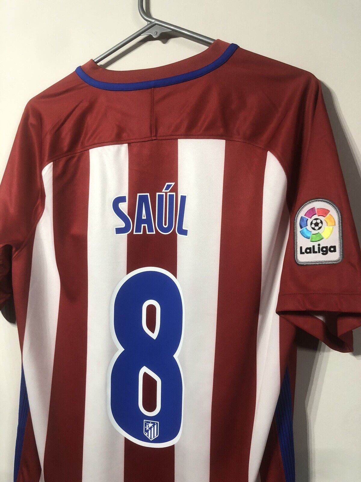 Saul #8 Atletico Madrid 2016/17 Medium Home Shirt Jersey Nike BNWT 808308-649