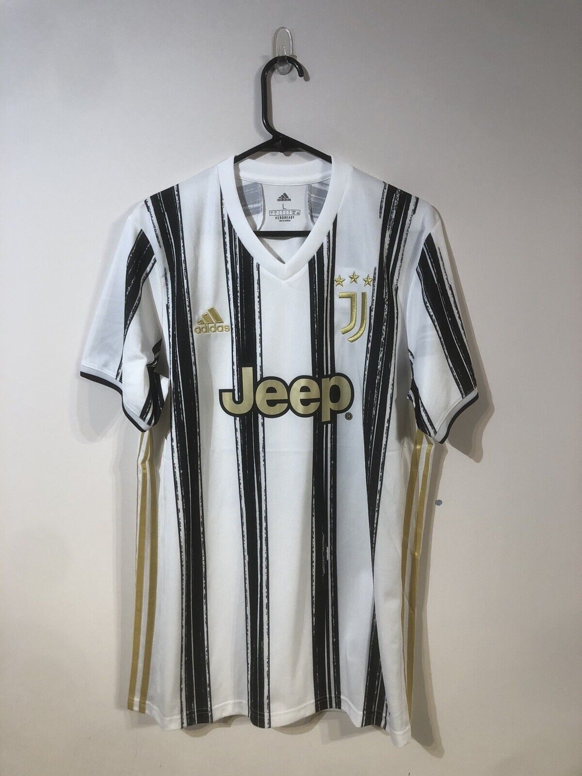 Kulusevski #44 Juventus 2020/21 Large Home Football Shirt Adidas BNWT
