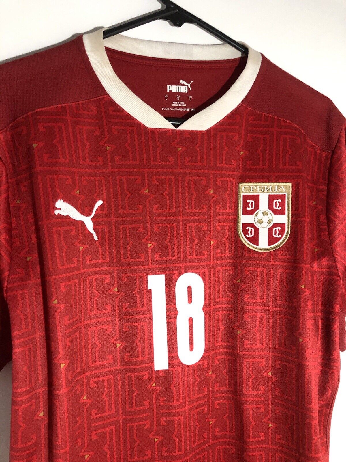 Vlahovic 18 Serbia 2020 21 Large Home Shirt Puma Excellent Condition 756515 01
