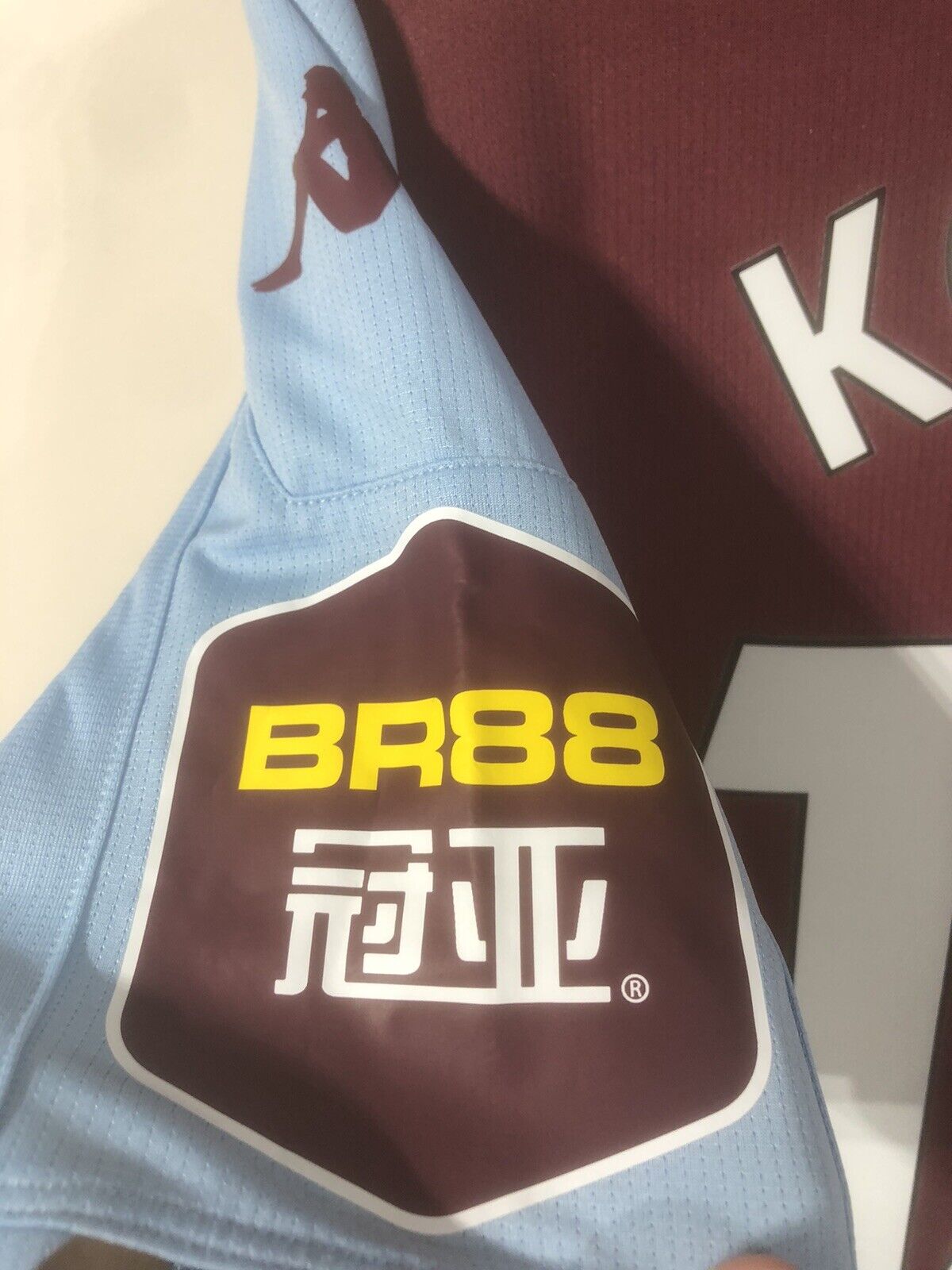 Konsa 15 Aston Villa 2019 20 Medium Home Shirt Kappa Excellent Condition