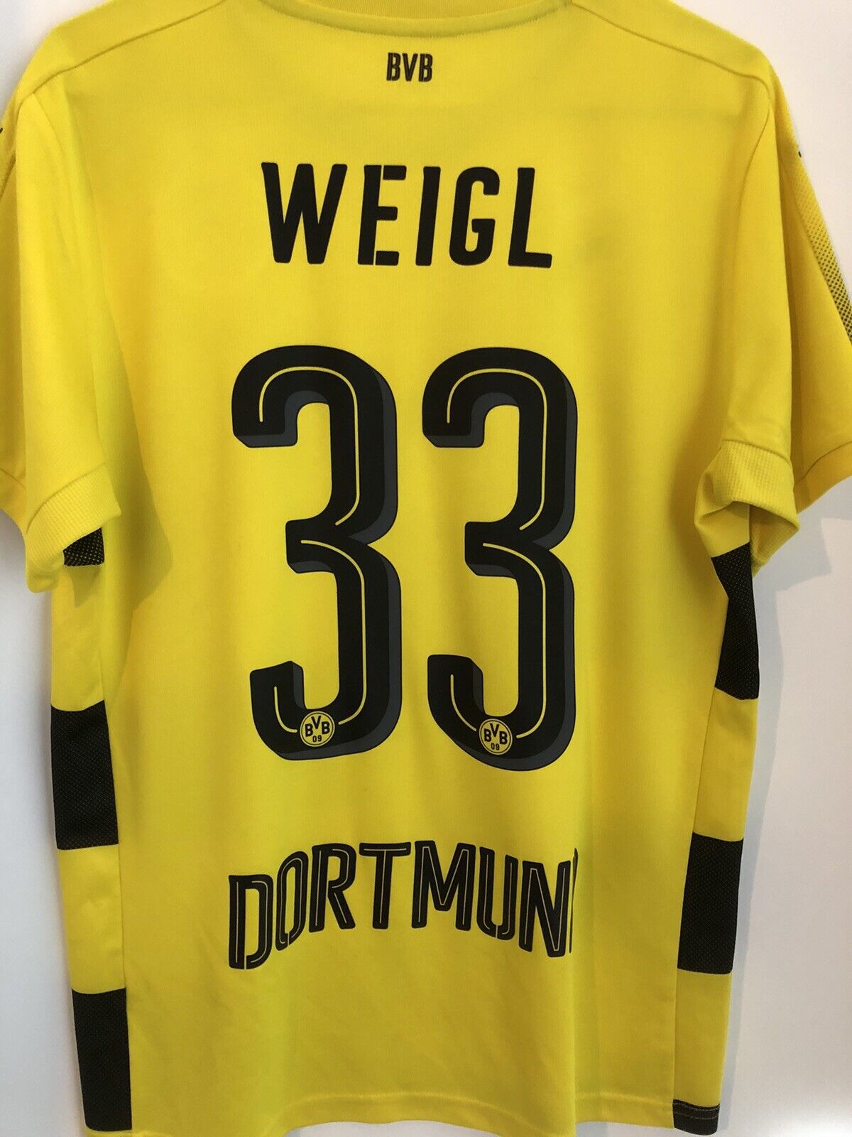 Weigl 33 Borussia Dortmund 2017 18 Medium Home Shirt Excellent Condition 751670