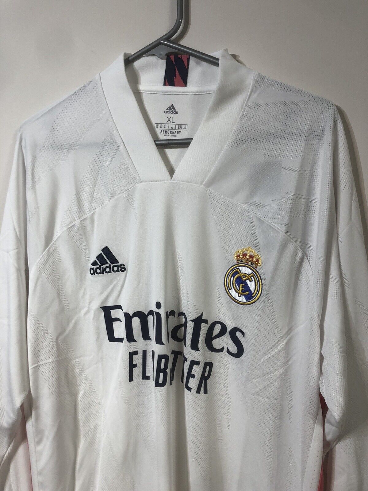 Carvajal #2 Real Madrid 2020/21 X-Large L/S Home Football Shirt Jersey BNWT