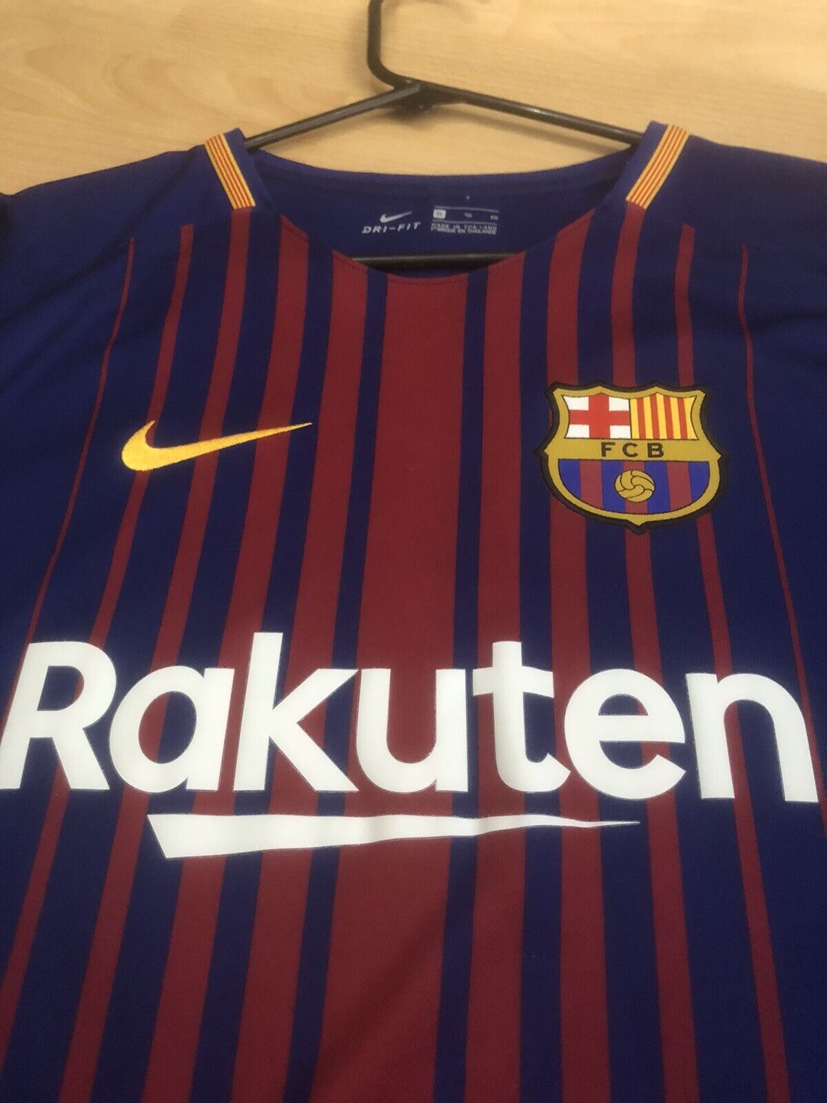 Suarez 9 Barcelona Xl 2017 18 Home Shirt Nike Excellent Condition 847255 457
