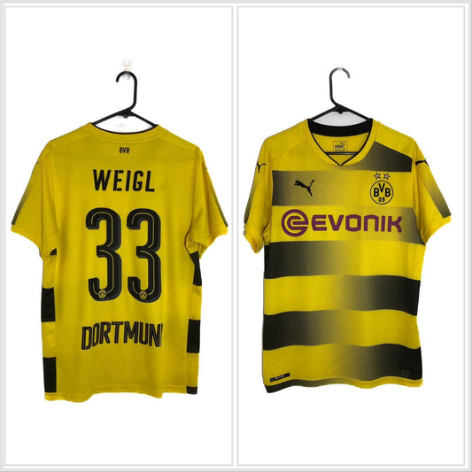 Weigl 33 Borussia Dortmund 2017 18 Medium Home Shirt Excellent Condition 751670